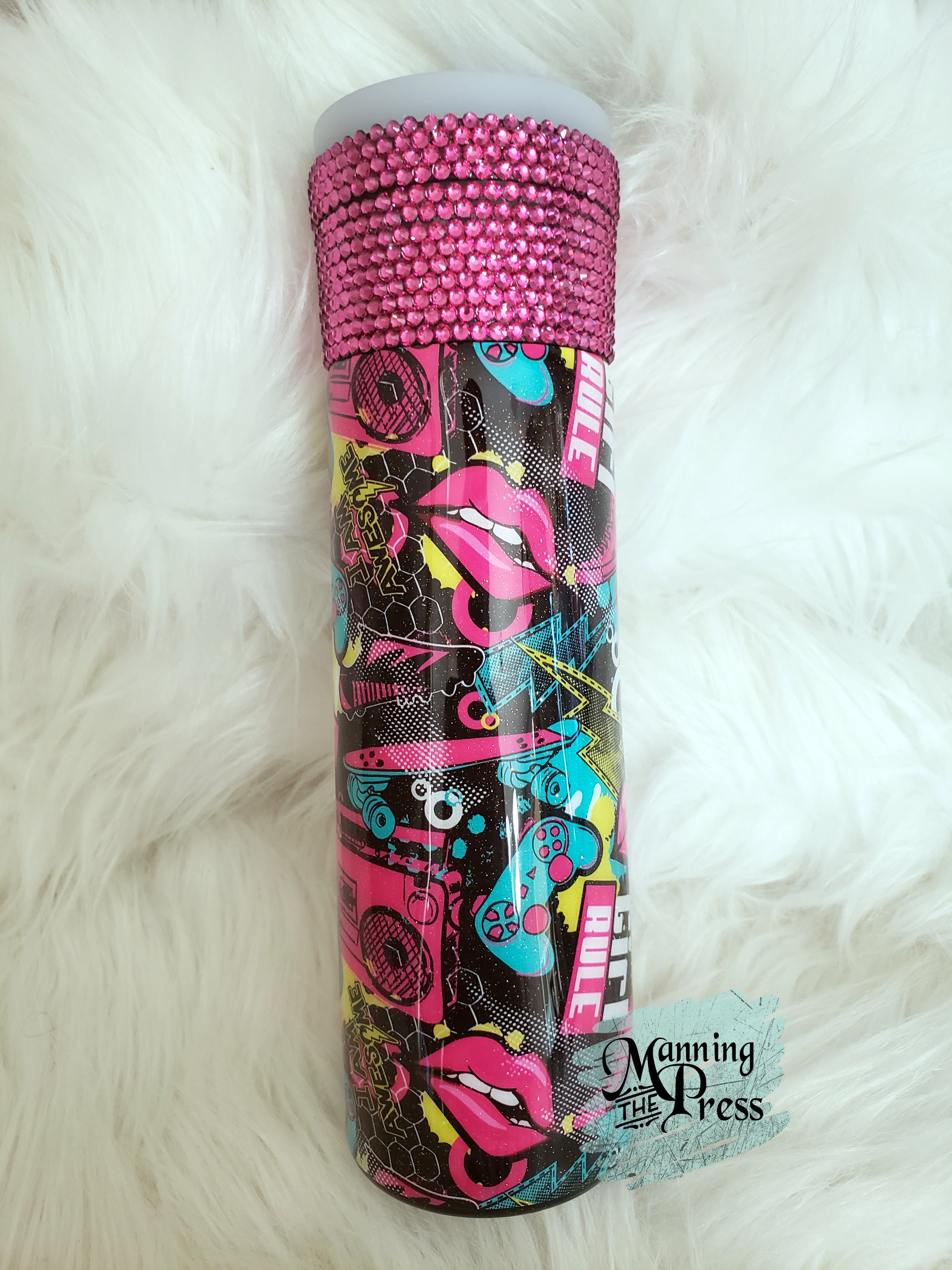 Girls Rock 17 oz Bluetooth Speaker Thermos w/Rhinestone lid – Manning The  Press, LLC