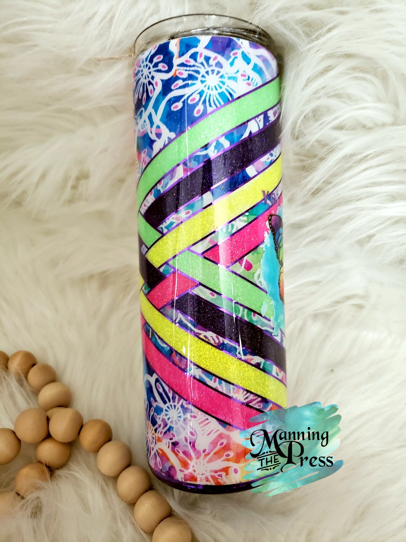 Colorful Floral Weave 20 oz Skinny