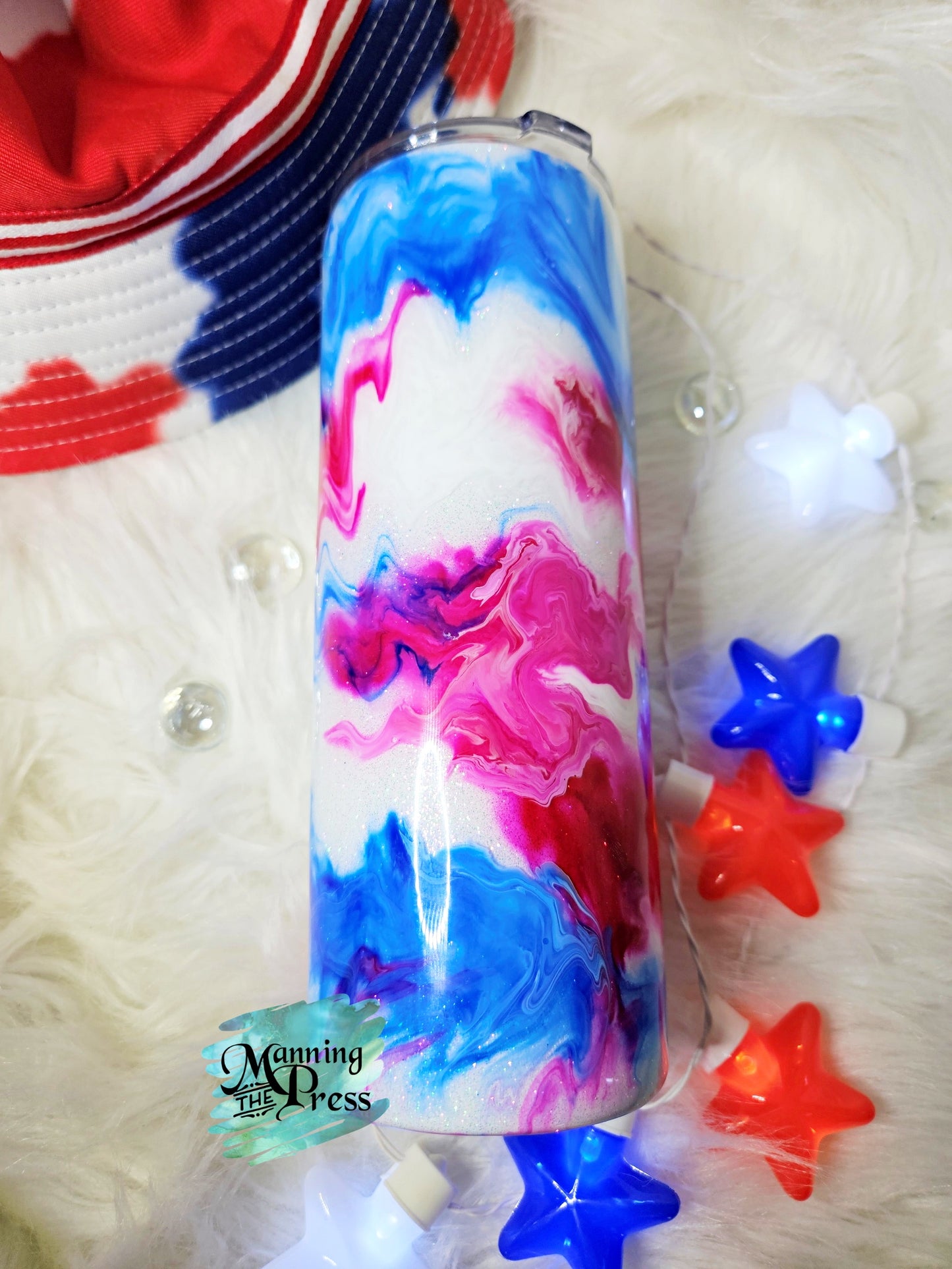 Red, White, & Blue Alcohol Ink 24 oz