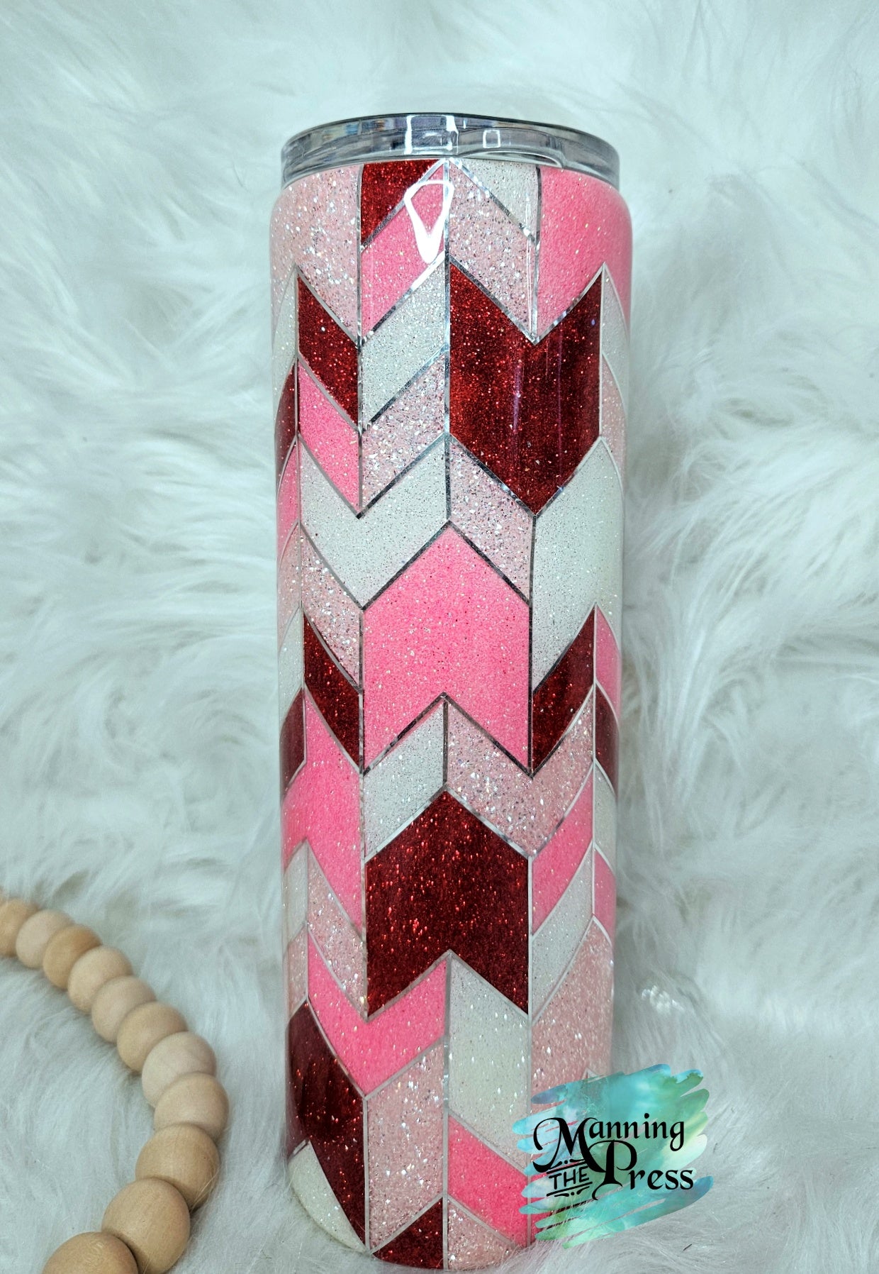 Pink/White/Red Tangram 30 oz Skinny