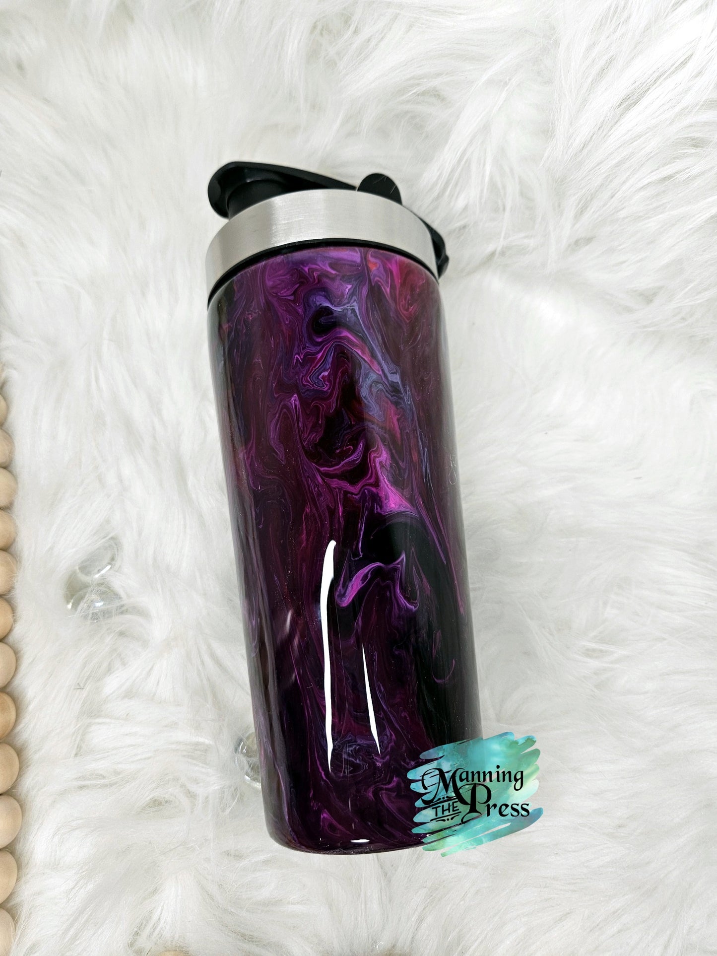 Black & Pink Shaker Tumbler 25 oz