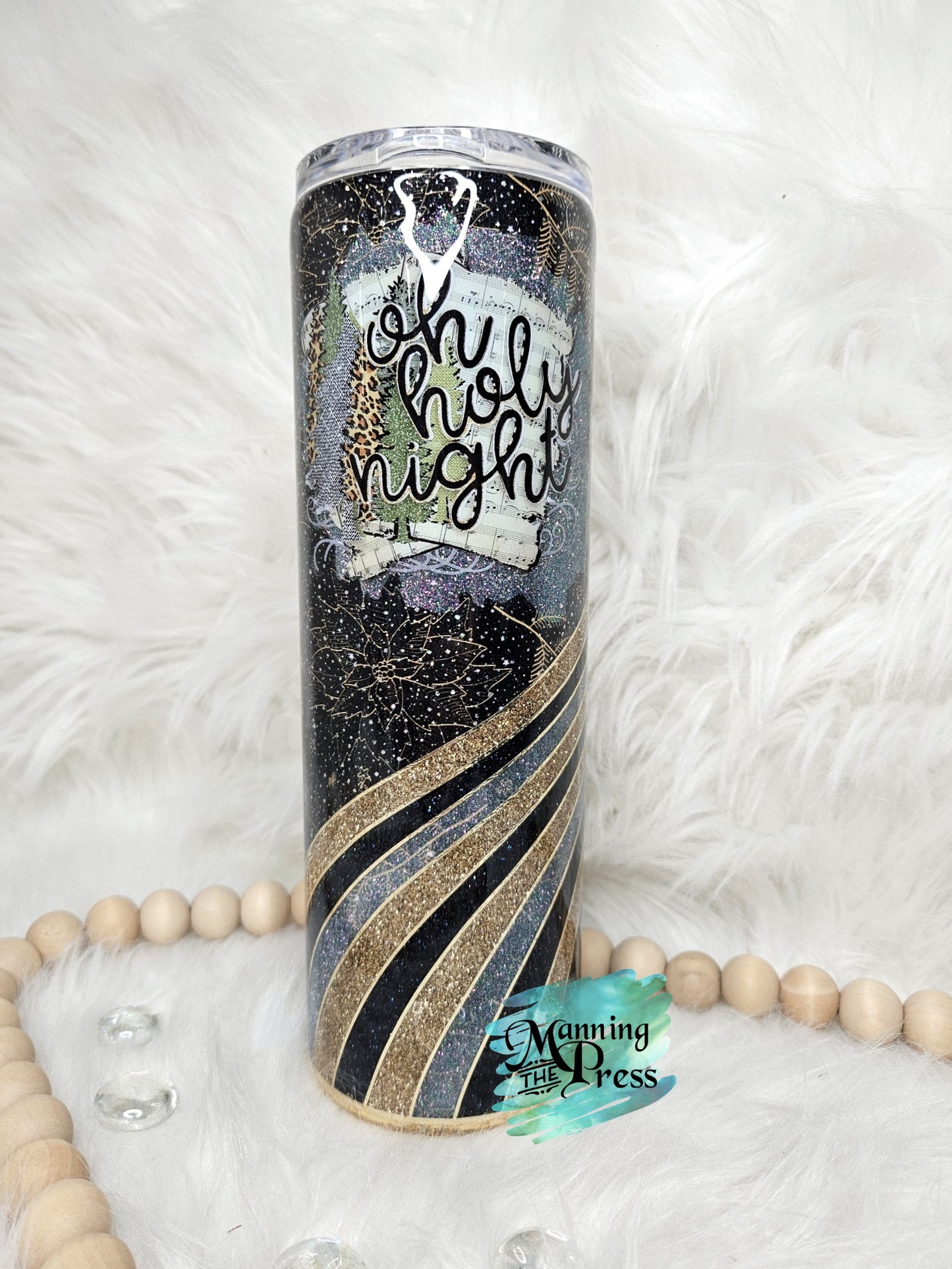 O Holy Night Navy/Gold 30 oz