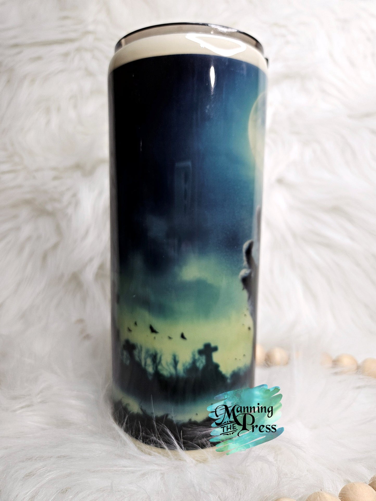 Graveyard Moon 30 oz Fatty Glow in the Dark Blue & Green