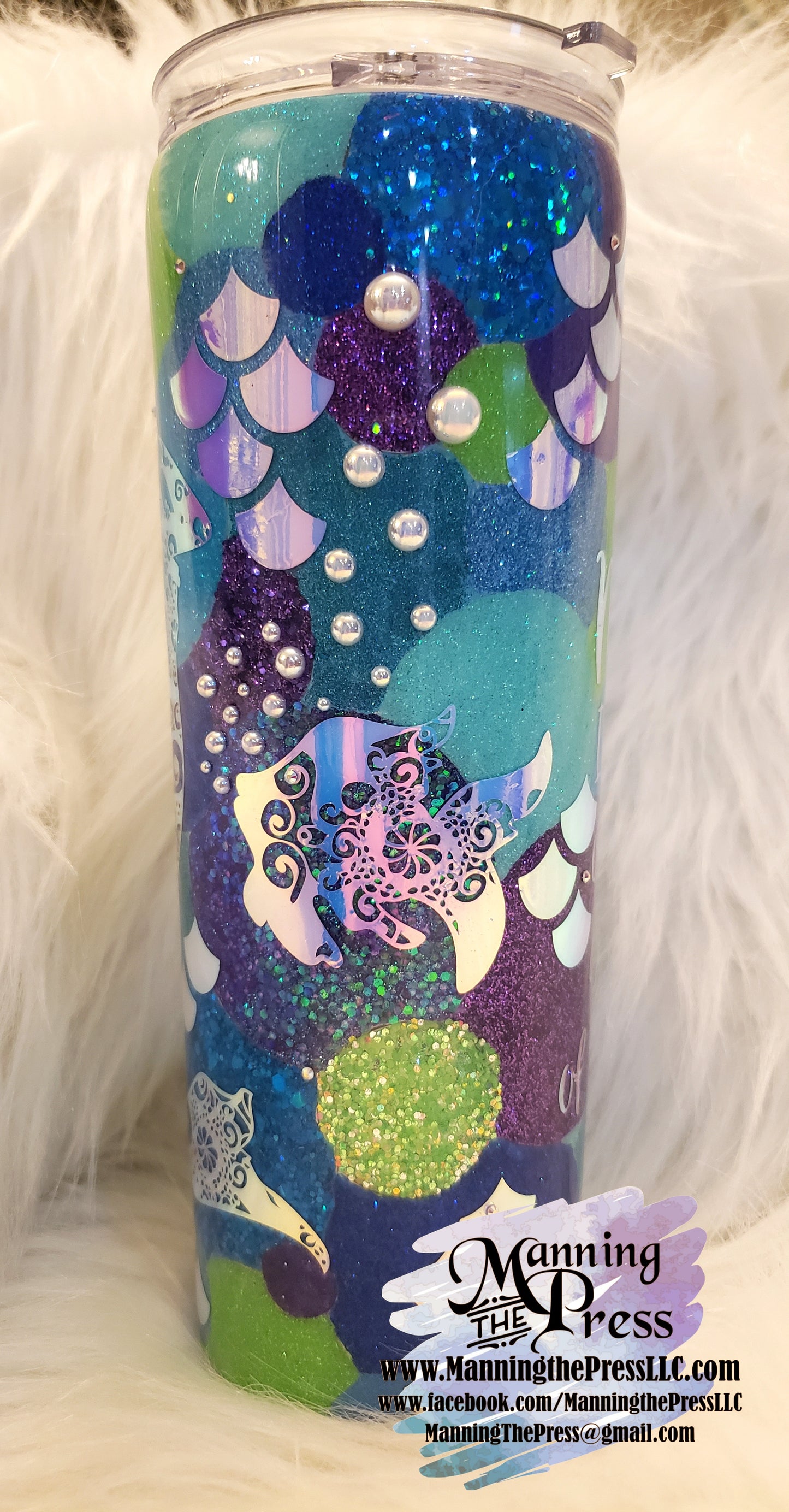 Mermaid Bubbles 20 ounce Skinny - One of a Kind