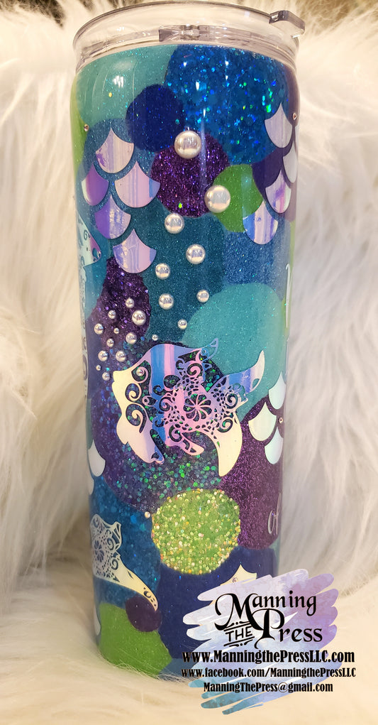 Mermaid Bubbles 20 ounce Skinny - One of a Kind