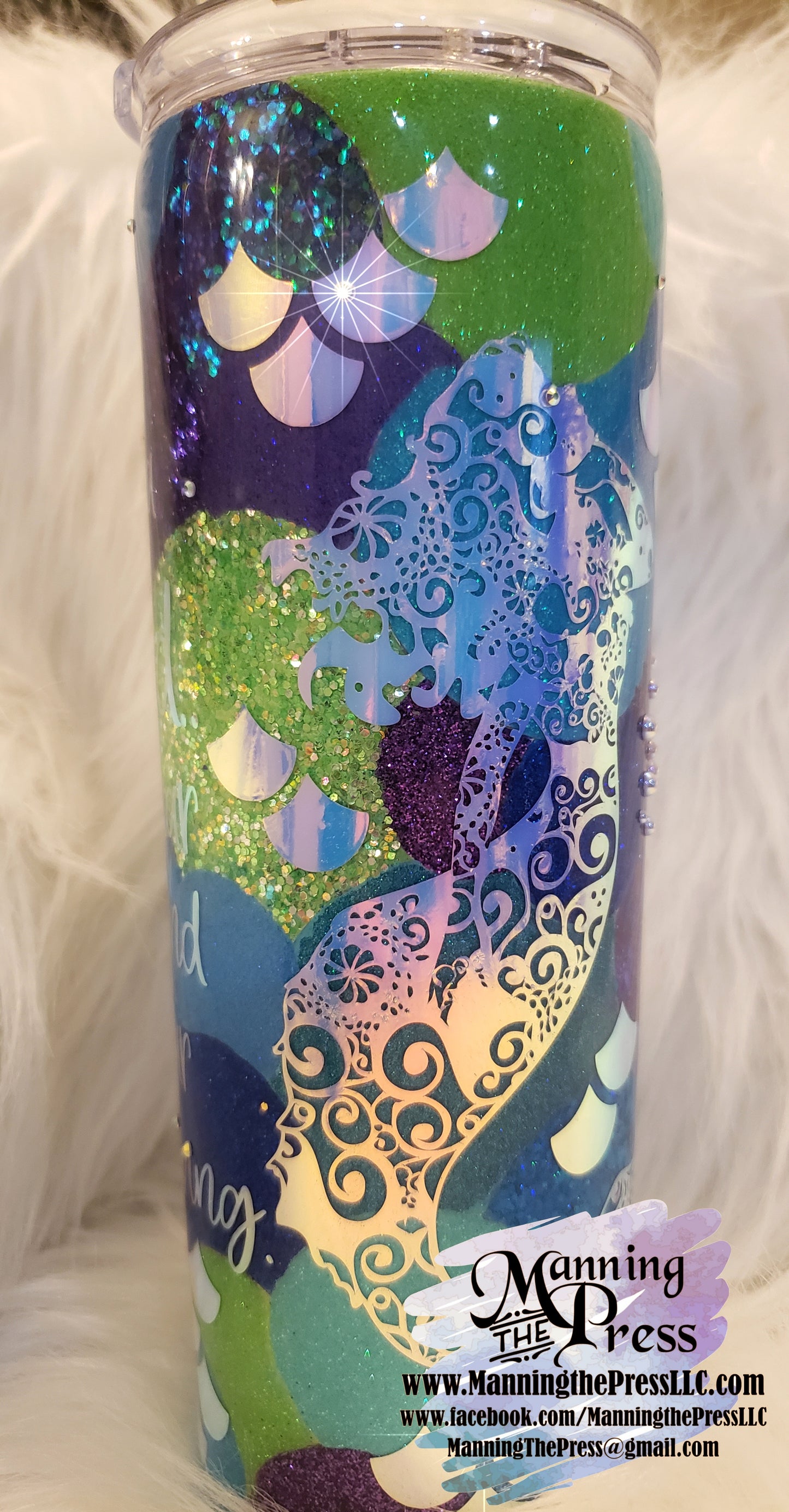 Mermaid Bubbles 20 ounce Skinny - One of a Kind