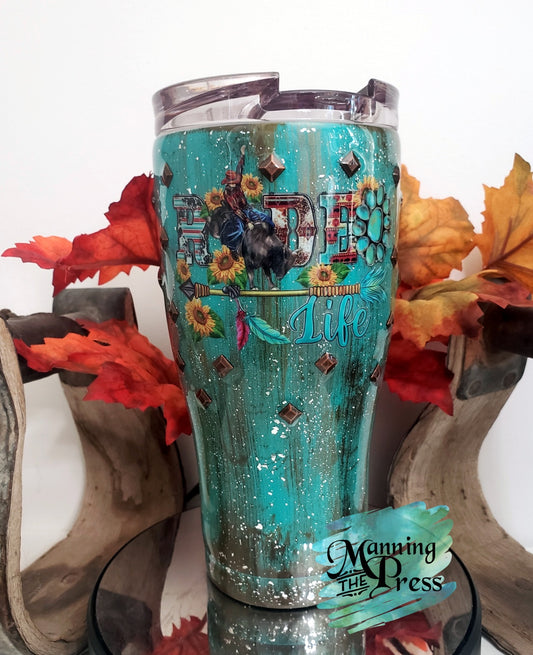 Rodeo Life Patina Crackle 30 oz Curve